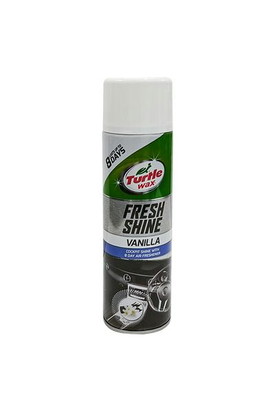 Turtle Wax Fresh Shine VANILA – 500ml Cockpit Shine Spray with Air Freshener Lasts Up to 8 Days