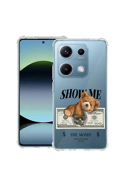 bestcase ® Anit Shock Case For Xiaomi Redmi Note 14S, Teddy Bear Show Me The Money, 1997762 AS 1453