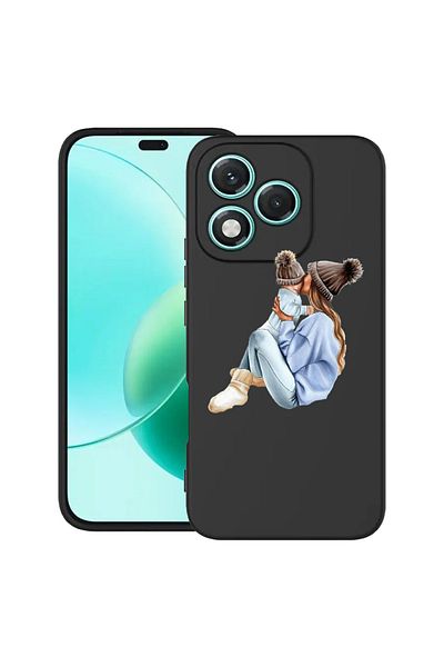 bestcase ® Slim Silicon Case For Honor 400 Lite, Girl Mom With a Boy, 2022870 B 562