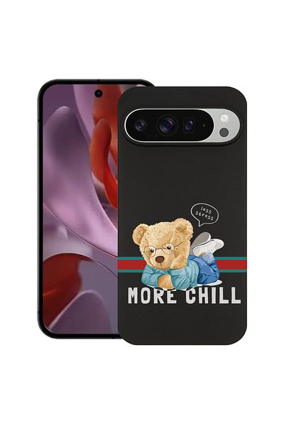 bestcase ® Slim Silicon Case For Google Pixel 10 Pro XL, More Chill Teddy Bear, 2036426 B 1822