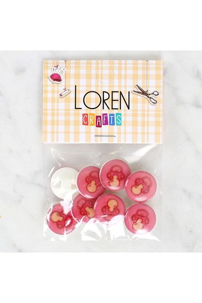 MBB ETİCARET Loren Crafts 8 Pack Pacifier Buttons - 1008