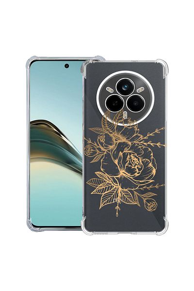 bestcase ® Anit Shock Case For Realme 14 Pro Plus, Golden Rose, 1997763 AS 989