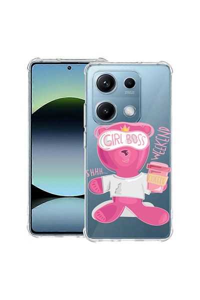bestcase ® Anit Shock Case For Xiaomi Redmi Note 14S, Teddy Bear - Gril Boss, 1997762 AS 1569
