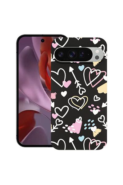 bestcase ® Slim Silicon Case For Google Pixel 10 / Pixel 10 Pro, Love Symbols, 2030992 B 764