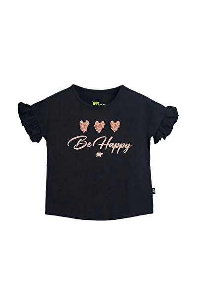 Bad Bear تي شيرت بناتي مطبوع باللون الأسود من Pixie