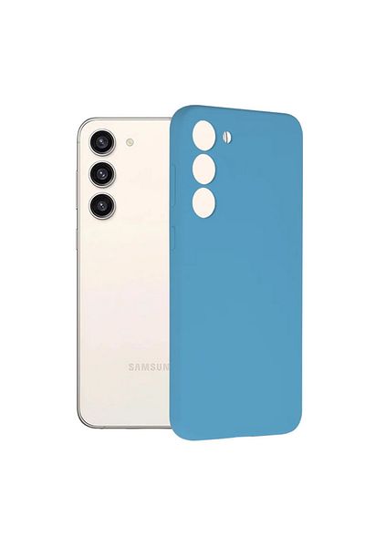 bestcase Husă premium din silicon pentru Samsung Galaxy S23, albastru deschis