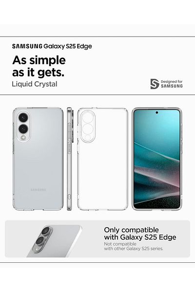 bestcase ® Clear Silicon 2MM Case For Samsung Galaxy S25 Edge, Transparent