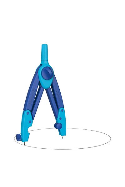 Herlitz Busolă școlară Griffix, culoare albastră, material metal/plastic
