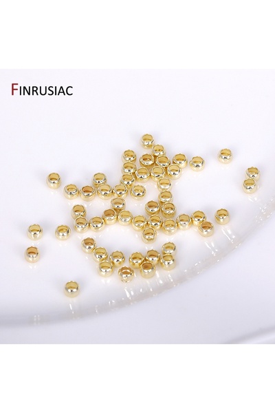 Choice7 2mm-200pcs 14k gold plated 200PCS/lot 14k/18k Gold Plated Crimp Beads...