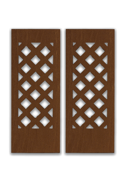 Trend Kitchen Model Natural Wood Geometric Patterned Sconce (2 Pieces)