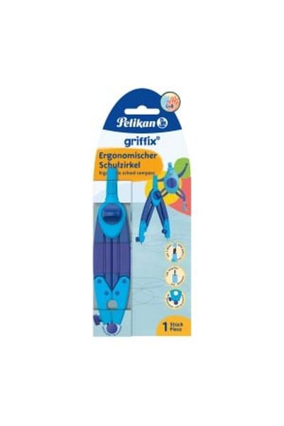 Herlitz Busolă școlară Griffix, culoare albastră, material metal/plastic