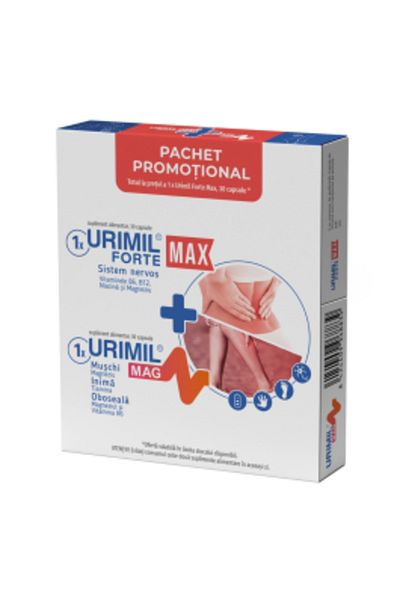 Naturpharma Urimil Forte Max, 30capsule + Urimil Mag, 30 capsule,
