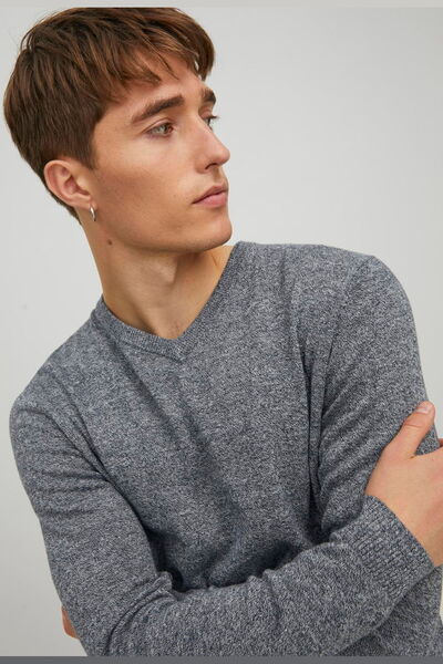 Jack & Jones Men's V-Neck Knitwear - Basic