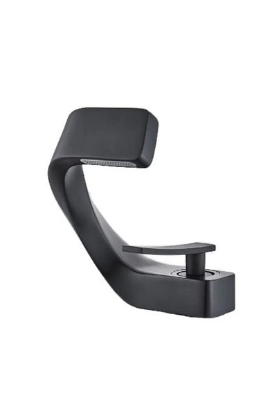 Adsinio Bathroom sink faucet, Adsinio, Copper body, short fixed spout, single lever, Matte Black
