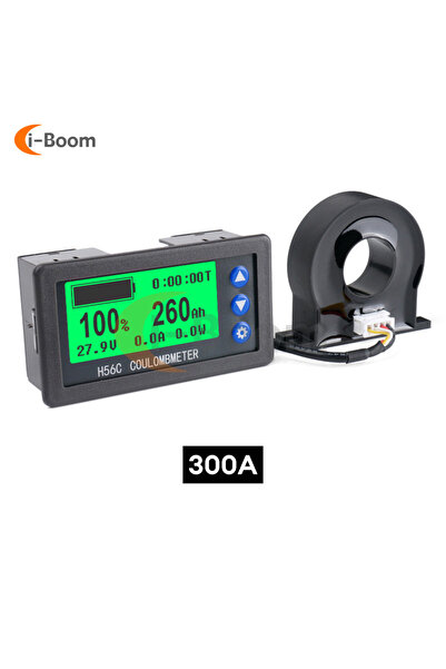 Choice4 مقياس كولوم بسعة بطارية 300 أمبير تيار مستمر 9-100 فولت، شاشة عرض الس...