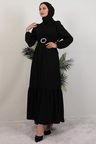 GİYZAMİLA Lizge Hijab Dress Black