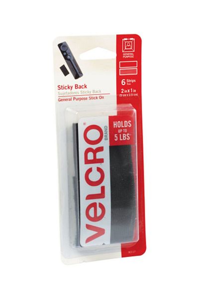 Velcro 6-Piece Sticky Back Strips 2 x 1 Inch