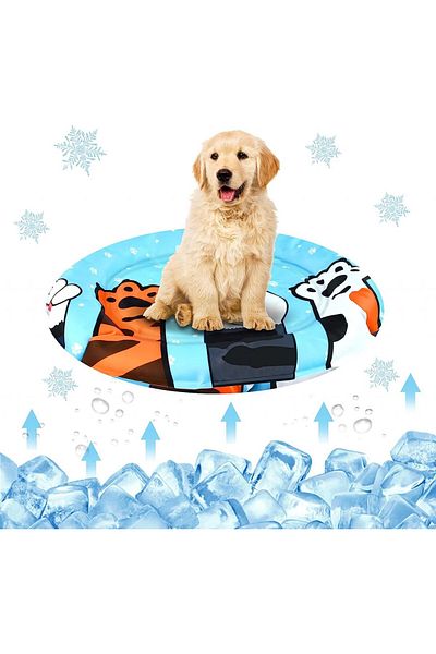 KATELUO Covoraș răcoritor pentru animale de companie, PVC/gel, albastru, 55 cm