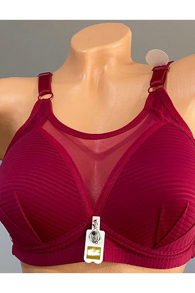 Pardon Balen Tul Detail Fixed Strap Bra 808