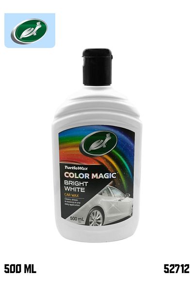 Turtle Wax Color Magic Bright White Car Wax 500ml – Cleans, Shines & Restores in One Application