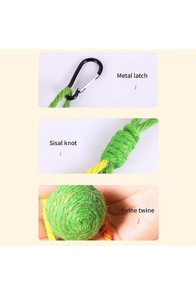 COOYA Cat Toys,Interactive Cat Sisal Rope Sphere Toy,Scratch and Chew Fun Indoor Play Toy