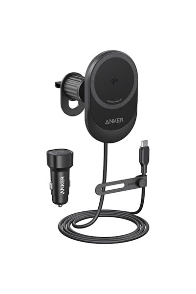Anker Încărcător auto magnetic wireless MagGo Qi 2.0 15w negru