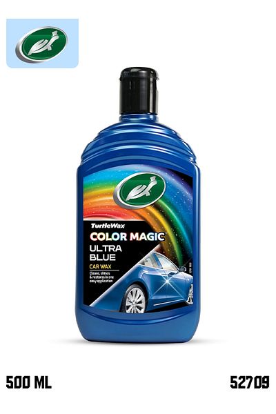 Turtle Wax Color Magic Ultra Blue Car Wax 500ml – Cleans, Shines & Restores in One Application
