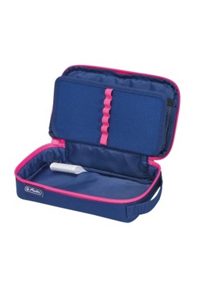 Herlitz Necessaire 2 Go, Color Navy/Pink, Material Fabric, Dimensions 21x13x6 cm