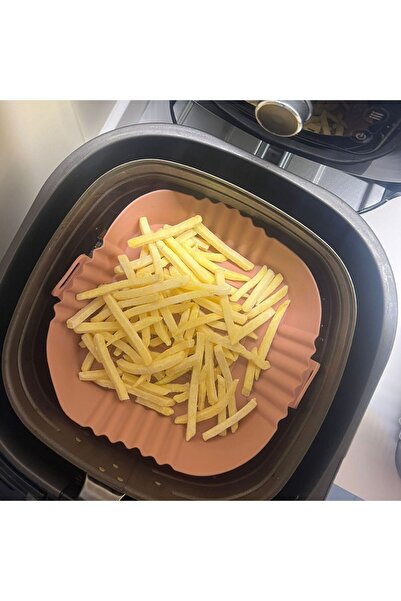 N&M STORE , ®   Colorful Heat Resistant Washable Silicone Oven and Airfryer Square Model Baking Mat 20 cm