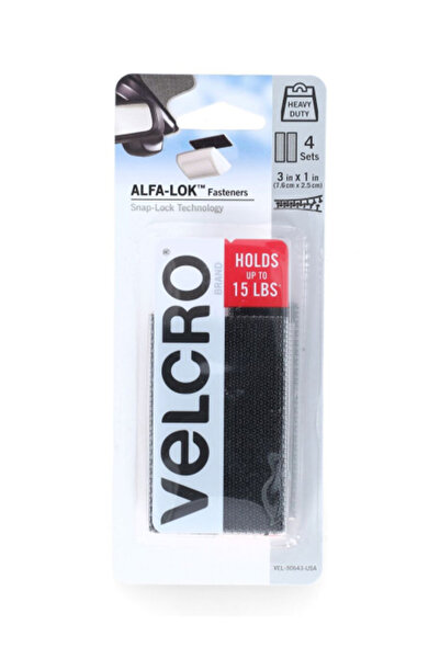 Velcro شرائط تثبيت ألفا لوك مزودة بتقنية سناب لوك، مكونة من 4 قطع، مقاس 3 × 1...