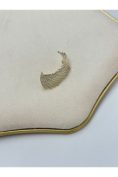 MyladyAccessoriess Full Zircon Stone Detail Wing Cartilage Earrings