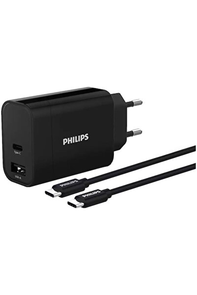 Philips Încărcător rapid DLP2621C/12, porturi duble USB-A + USB-C, 30W