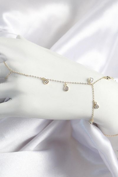 Celira Brass Zircon Stone Dangle Drop Model Gold Color Women's Shahmeran