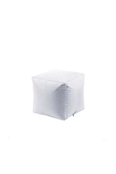 Pufrelax Taburet Cub Pufrelax, Material impermeabil - Alb
