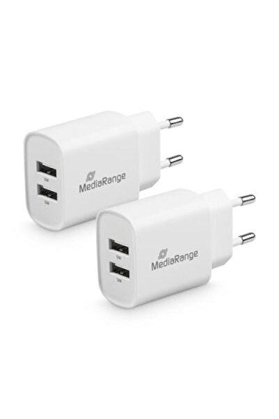 MediaRange Σετ 2 φορτιστών, MediaRange, 100-240 V, Λευκό