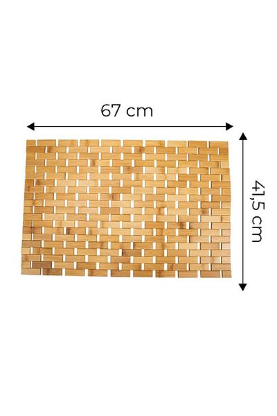 Kitchen Life Rosamaria Non-Slip Natural Bamboo Mat 67X41.5 – Water Resistant Massage Effect Mat Bamboo Mat