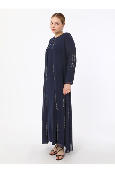 ALİA Βραδινό φόρεμα Plus Size - Navy Blue - Βραδινό φόρεμα
