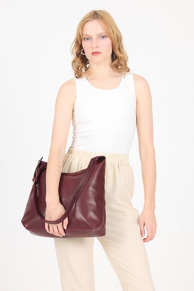 Rays Geantă de umăr cu curea Burgundy Claret Red 3016