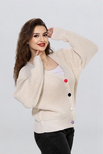EZGİ KILINÇ Women's Colorful Button Detailed Cardigan Tr1008