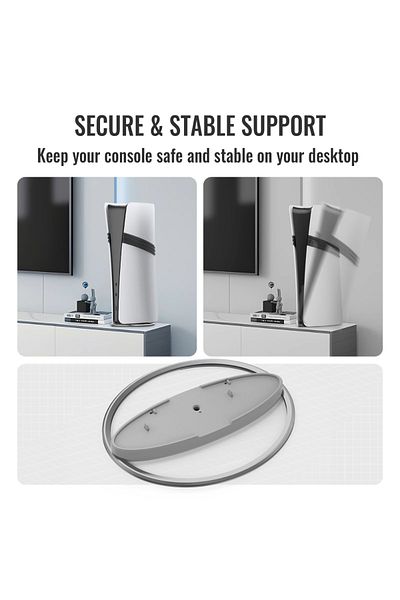 OEM Vertical Stand for PS5/PS5 Slim/PS5 Pro, Easy to Install, Stable, Grey