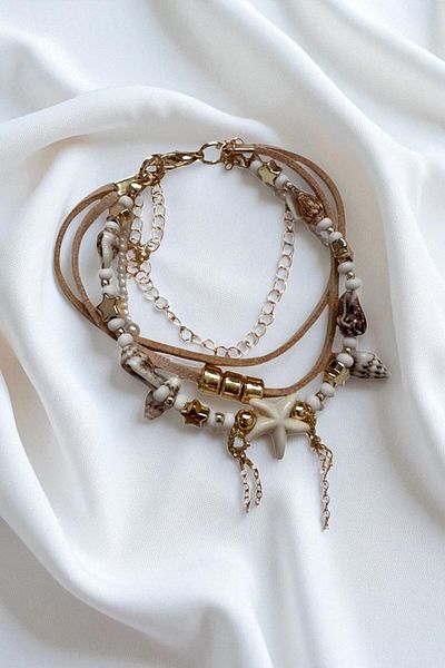 PETEK AKSESUAR ETHNIC BOHEM MULTI BRACELET NATURAL STAR