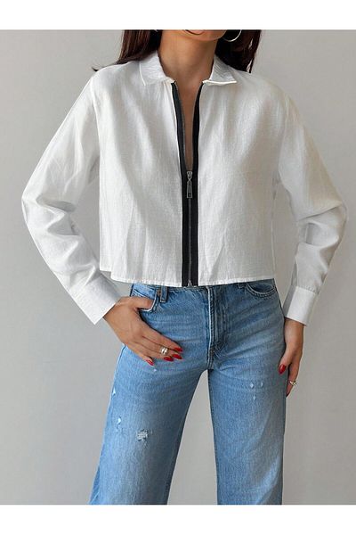 Basko fashion CAMASA ALBA CU FERMATA IN FATA