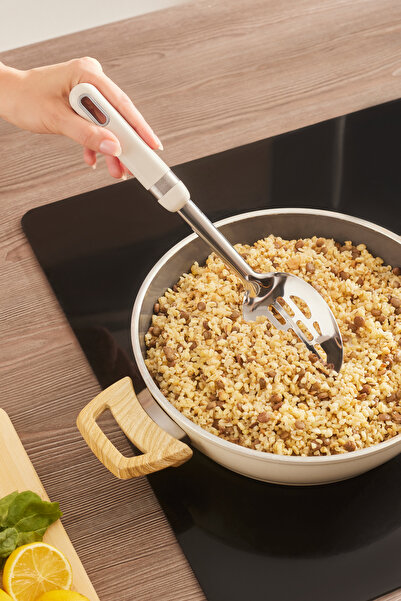 Karaca Mastermaid Slotted Serving Spoon Cream 32.2 cm