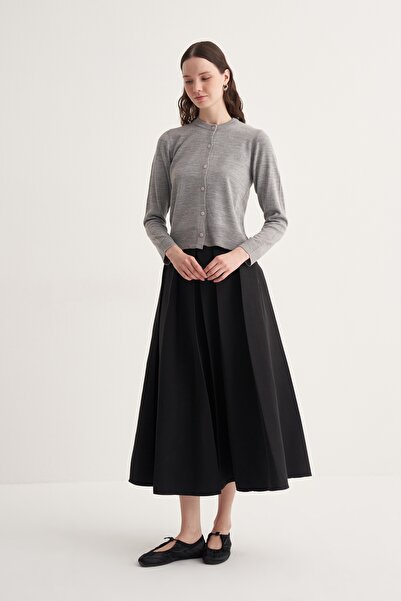 EBU Prive Women's Thin Knitwear Cardigan Gray