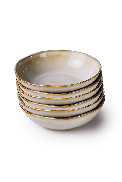 Cuisine Art Jamie Collection 18cm Stoneware Bowl, Brown(Set of 6)