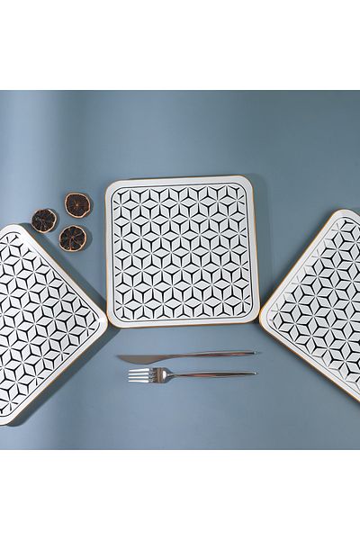 Aryıldız Glass Serving Plate 6 Pieces