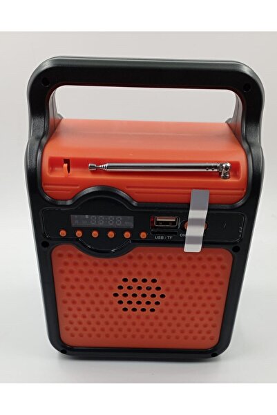 Easy power Kit solar portabil cu 3 becuri led, functie power bank, radio FM stereo negru/portocaliu