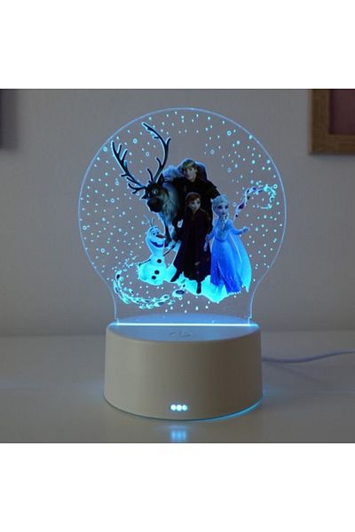 ILUMISHOP Lampa De Veghe LED, Frozen, 7 Culori, Alimentare USB sau 3 baterii AA