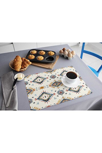 TURKISHRUG KINGDOM غطاء طاولة ملون قابل للغسل