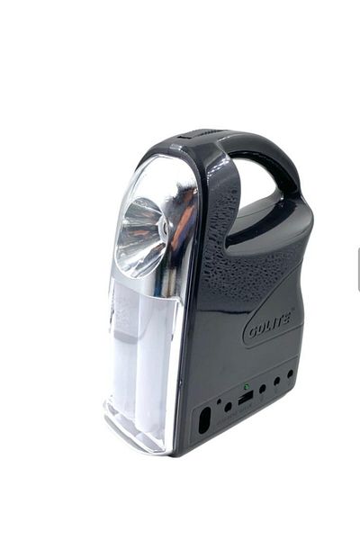 GDLITE Kit solar portabil cu Lanterna, 3 becuri LED - Premium negru